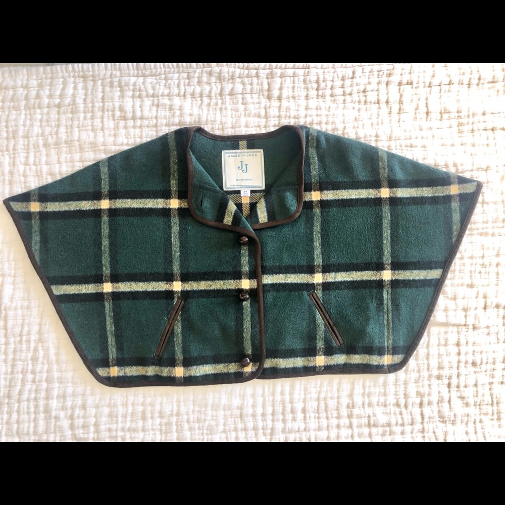 Janie and Jack plaid poncho